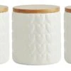 Habitat Set Of 3 Food Storage Heart Canisters -Kitchen Supplies Store 9310519 R Z001A