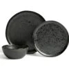 Habitat Preto 12 Piece Stoneware Dinner Set - Black -Kitchen Supplies Store 9310708 R Z001A