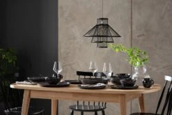 Habitat Preto 12 Piece Stoneware Dinner Set - Black -Kitchen Supplies Store 9310708 R Z004C
