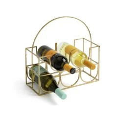 Habitat Japonica 5 Bottle Stainless Steel Wine Rack -Kitchen Supplies Store 9311013 R Z003A
