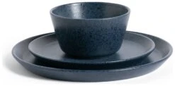 Habitat Addison 12 Piece Stoneware Dinner Set - Blue -Kitchen Supplies Store 9311446 R Z002A