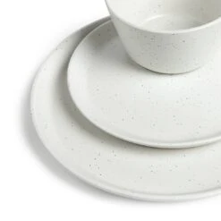Habitat Addison 12 Piece Stoneware Dinner Set - White -Kitchen Supplies Store 9311453 R Z005A