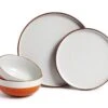Habitat 12 Piece Stoneware Dinner Set - Rust Speckle -Kitchen Supplies Store 9361173 R Z001A