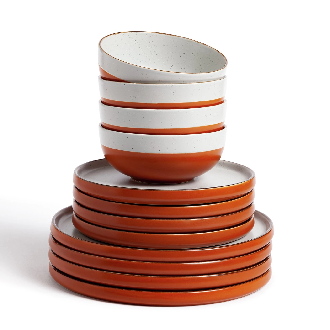 Habitat 12 Piece Stoneware Dinner Set - Rust Speckle 5 Habitat 12 Piece Stoneware Dinner Set - Rust Speckle - Image 3
