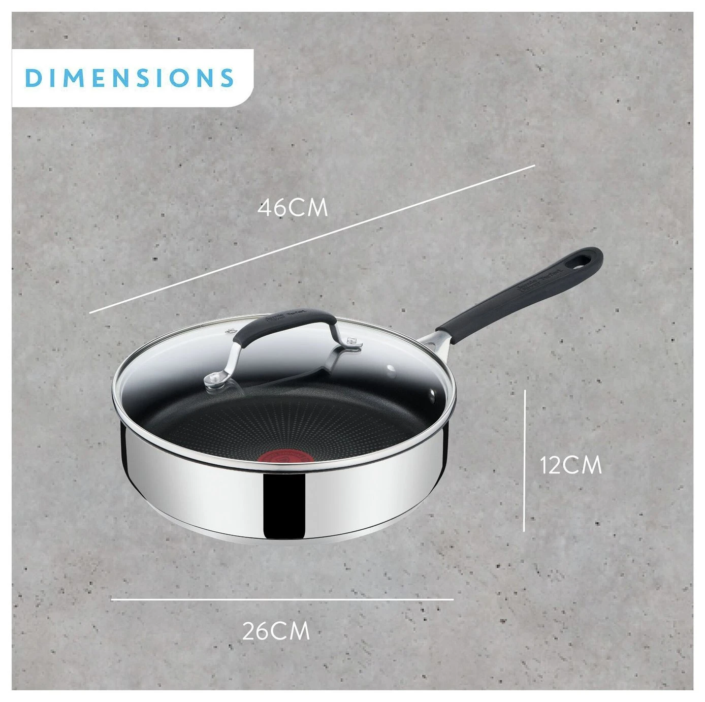 Tefal Jamie Oliver 25cm Non Stick Stainless Steel Saute Pan 4 Tefal Jamie Oliver 25cm Non Stick Stainless Steel Saute Pan - Image 2