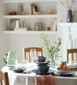 Habitat 12 Piece Stoneware Felicity Dinner Set - Blue -Kitchen Supplies Store 9410251 R Z002C