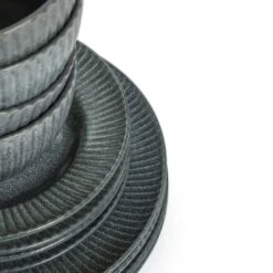 Habitat 12 Piece Stoneware Felicity Dinner Set - Blue -Kitchen Supplies Store 9410251 R Z005A