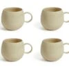 Habitat Evora Set Of 4 Stoneware Mugs - Natural -Kitchen Supplies Store 9421192 R Z001A