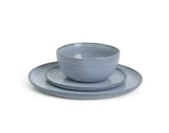Habitat Evora 12 Piece Stoneware Dinner Set - Blue -Kitchen Supplies Store 9423499 R Z002A