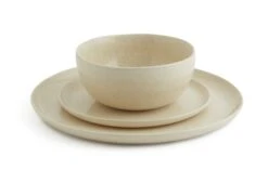 Habitat Evora 12 Piece Stoneware Dinner Set - Natural -Kitchen Supplies Store 9424261 R Z002A