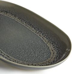 Habitat Evora Stoneware Serving Platter - Green -Kitchen Supplies Store 9437605 R Z002A