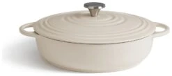 Habitat 4 Litre Cast Iron Shallow Casserole Dish - Cream -Kitchen Supplies Store 9448137 R Z002A