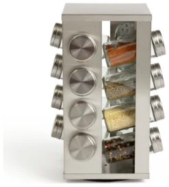 Habitat 16 Jar Stainless Steel Revolving Spice Rack -Kitchen Supplies Store 9491153 R Z004A