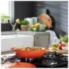 Habitat 4 Litre Cast Iron Shallow Casserole Dish - Orange 2 Habitat 4 Litre Cast Iron Shallow Casserole Dish - Orange -Kitchen Supplies Store 9505805 R Z001A