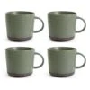 Habitat Textured Ripple Set Of 4 Mugs - Sage -Kitchen Supplies Store 9527261 R Z001A
