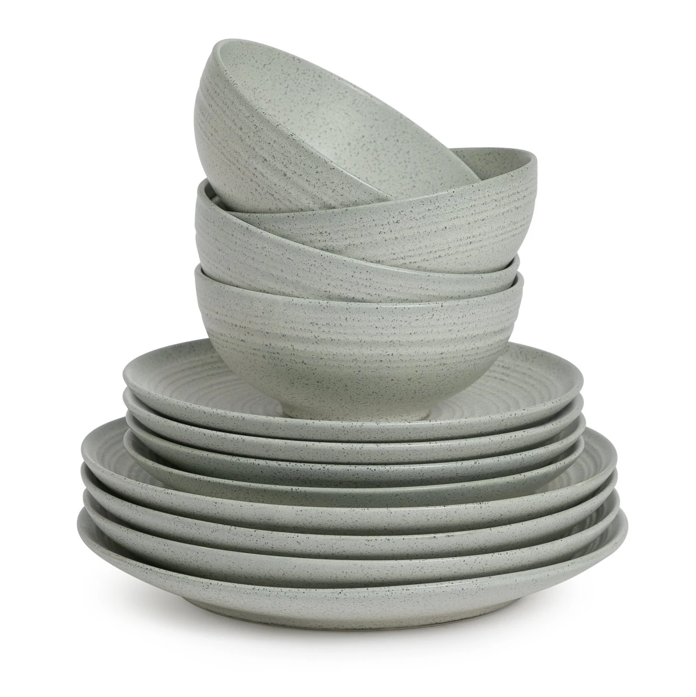 Habitat Textured Ripple 12 Piece Dinner Set - Chalk 6 Habitat Textured Ripple 12 Piece Dinner Set - Chalk - Image 4