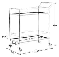 Habitat Monroe Drinks Trolley - Black -Kitchen Supplies Store 9547801 R E001