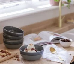 Habitat Evora 4 Piece Stoneware Cereal Bowl - Green -Kitchen Supplies Store 9578557 R Z001C