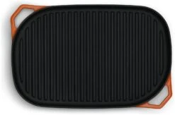 Habitat Large Cast Iron Grill Pan - Orange -Kitchen Supplies Store 9582158 R Z005A