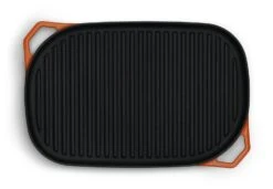 Habitat Large Cast Iron Grill Pan - Orange -Kitchen Supplies Store 9582158 R Z006A