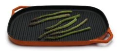 Habitat Large Cast Iron Grill Pan - Orange -Kitchen Supplies Store 9582158 R Z007A