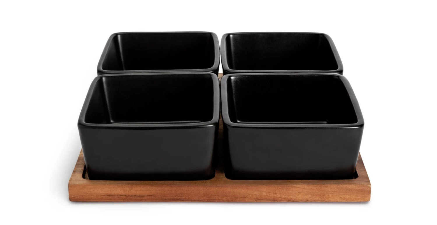 Habitat Stoneware Multiserve - Black 3 Habitat Stoneware Multiserve - Black