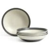 Habitat Stripe 4 Piece Stoneware Pasta Bowl - Blue -Kitchen Supplies Store 9605554 R Z001A