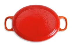 Habitat 2.4Litre Oval Cast Iron Casserole Dish - Orange -Kitchen Supplies Store 9606766 R Z004A