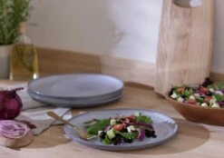 Habitat Evora 4 Piece Stoneware Dinner Plate - Blue -Kitchen Supplies Store 9611043 R Z001C