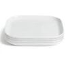 Habitat Riko Square 4 Piece Dinner Plates - White -Kitchen Supplies Store 9637694 R Z001A