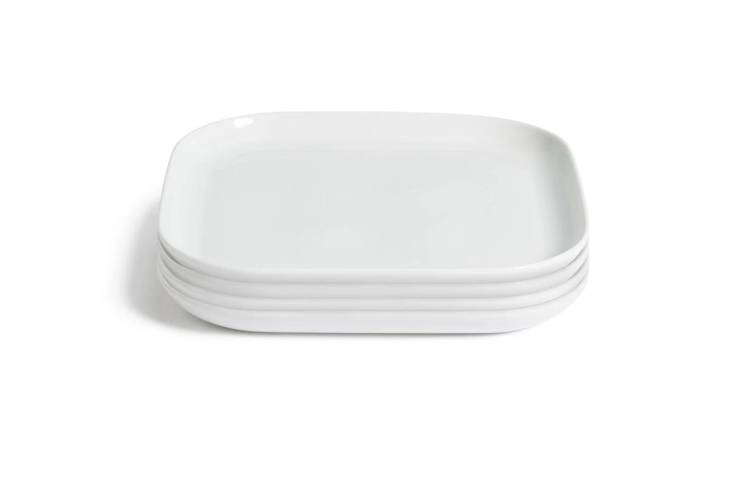 Habitat Riko Square 4 Piece Dinner Plates - White 3 Habitat Riko Square 4 Piece Dinner Plates - White